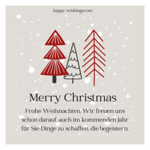 Weihnachtskarte mit kurzem Dankeschön für Kunden & Geschäftspartner