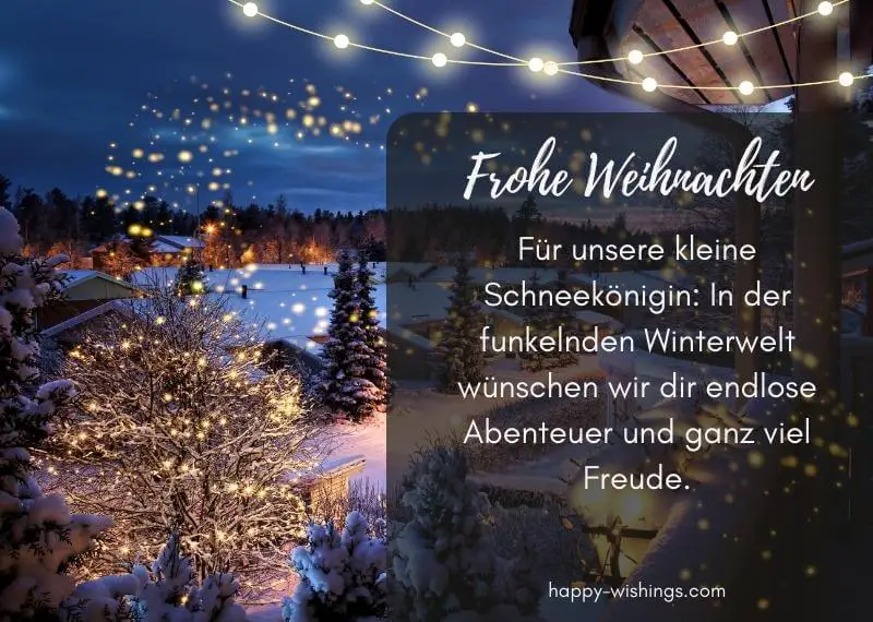 Weihnachtskarte für die Tochter