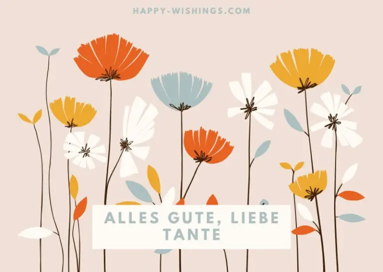 Geburtstagskarte für die Tante mit Blumen