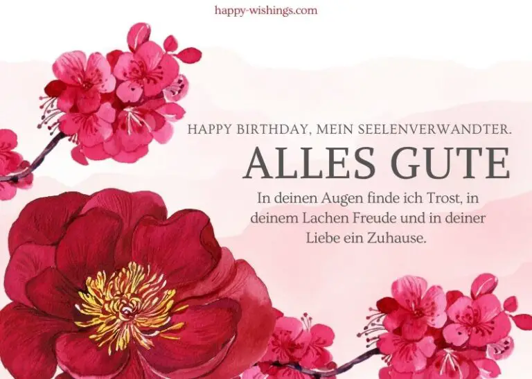 Geburtstagskarte mit Blumen für den Partner