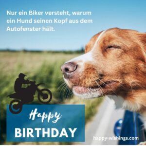Lustiger Geburtstagswunsch für Motorradfahrer